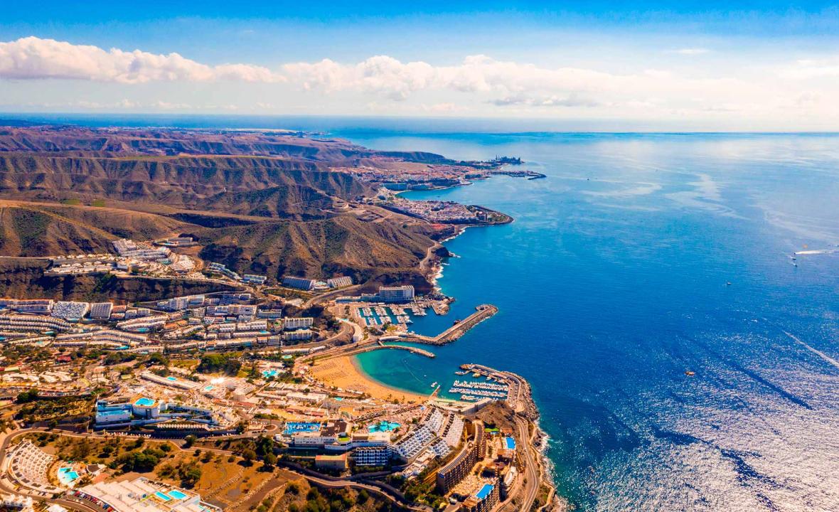 Vista Aérea de Puerto Rico, Gran Canaria