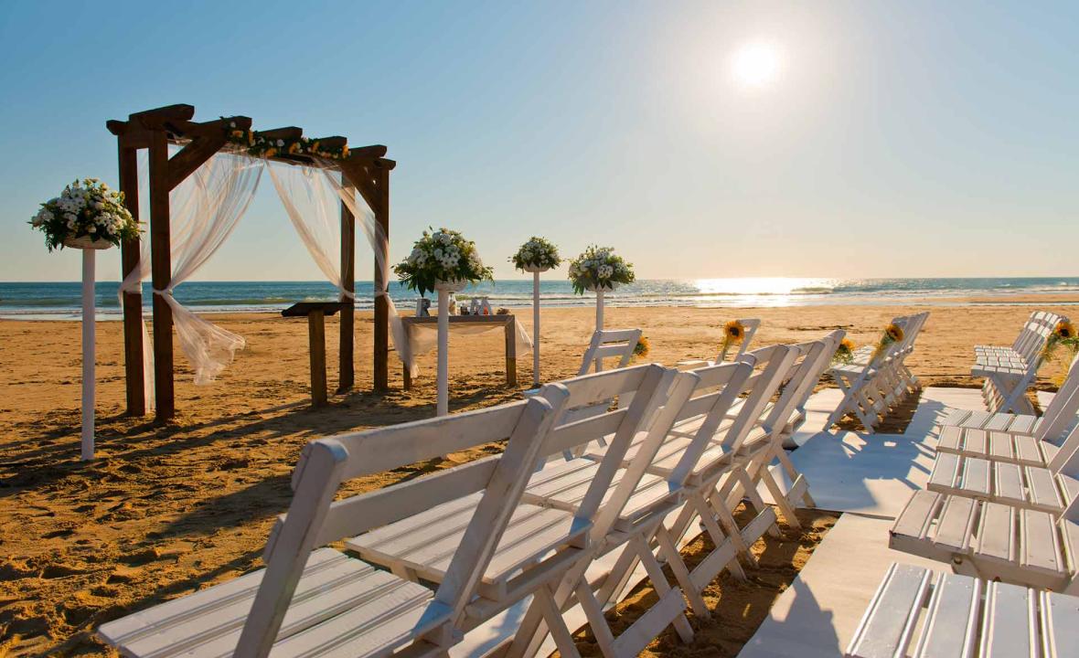 Boda en la playa, Elba Costa Ballena