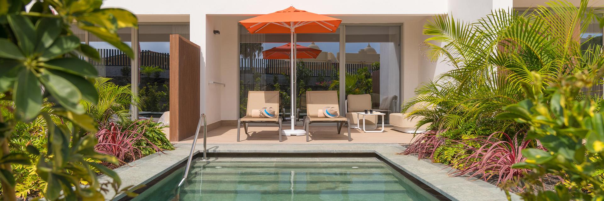 Terraza Habitación Junior Suite con Piscina Privada, Elba Corralejo Resort & Spa