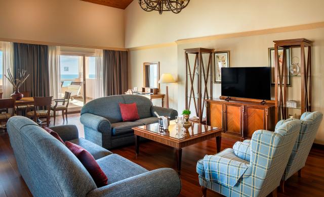 Sala de estar en Suite Presidencial, Elba Estepona