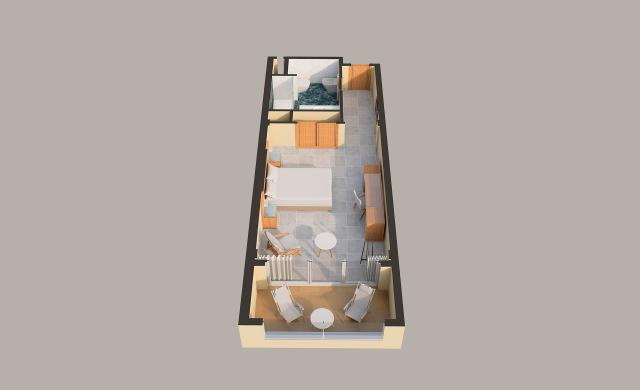 Plano Habitación Doble, 2 pax, Elba Sara